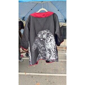 VTG* Very Vollbracht Reversible Animal Print Kimono Jacket-Leopard/ Zebra- OS